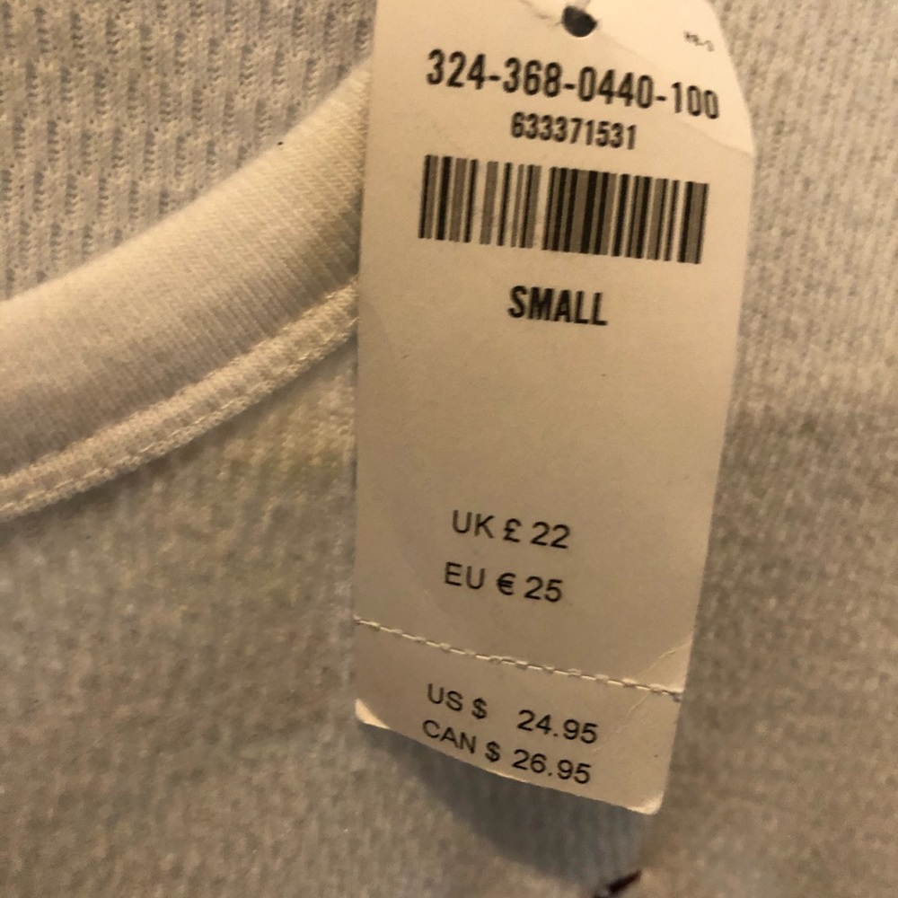 Hollister long sleeve white thermal shirt